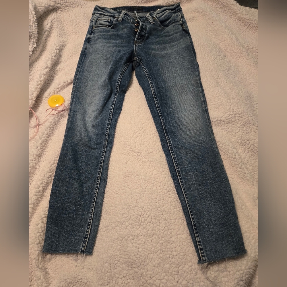 Silver Suki Skinny Crop buttonfly jeans